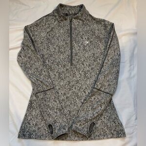 Gymshark Fleur Texture 1/2 Zip Pullover